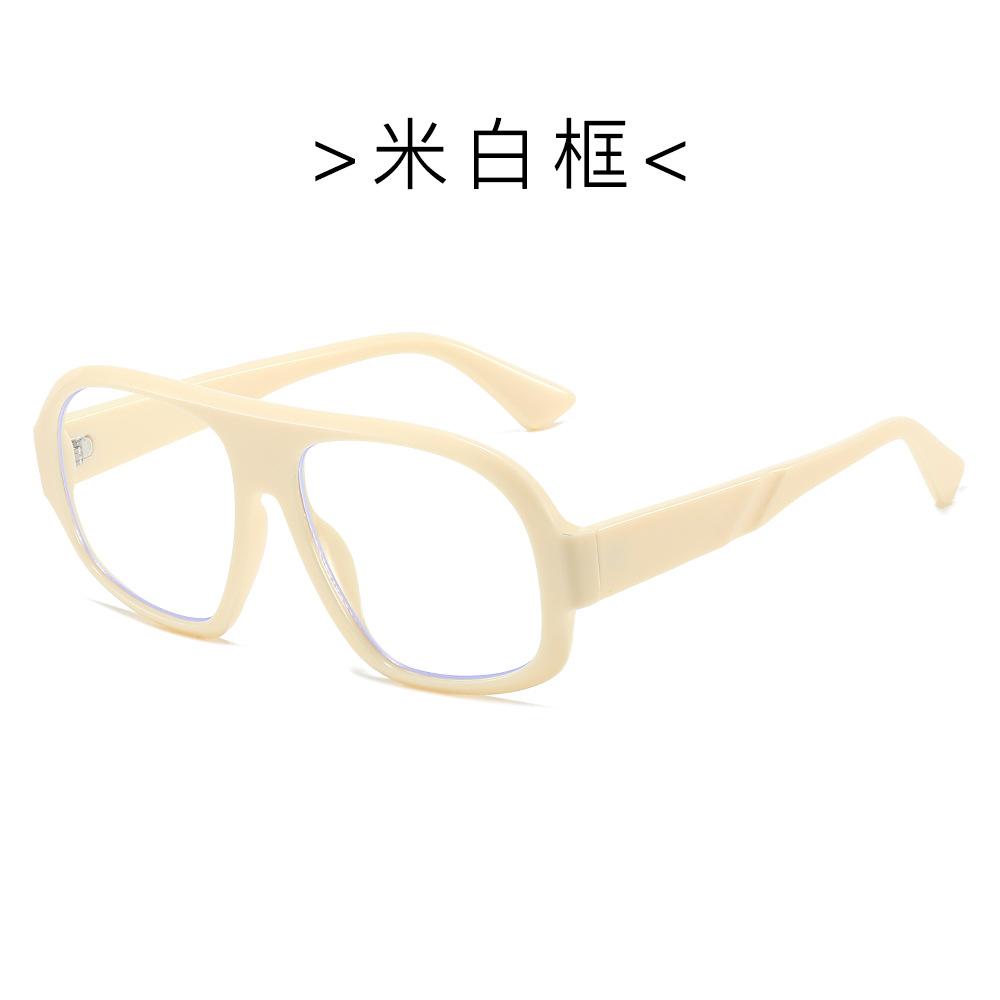 

Женские квадратные очки Женские солнцезащитные очки с большой оправой и защитой от синего света Женские очки с плоскими линзами White film