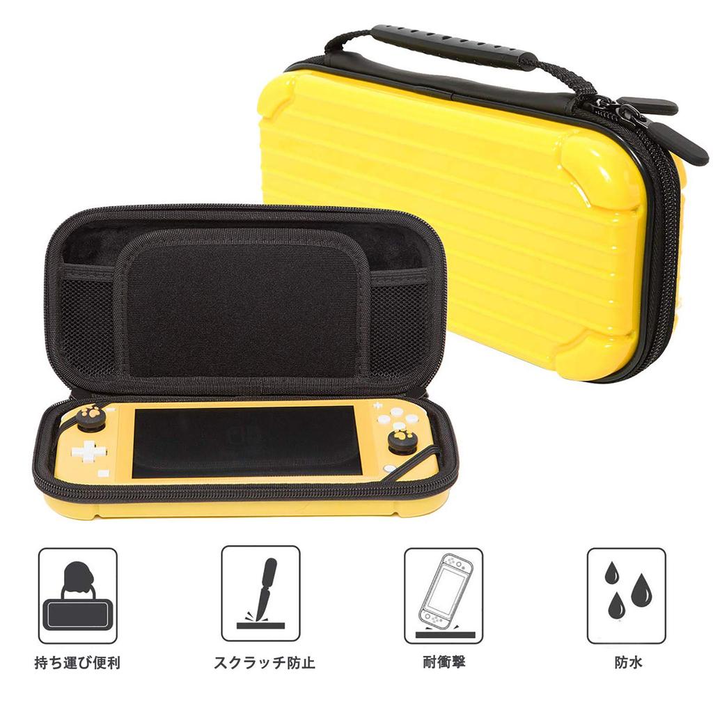 Switch Lite Hard Carrying Storage Holds 10 Game Full Yellow Case, Pouch, Bag, Cards, Dustproof, Dirt-Resistant, Shockproof, Protection,