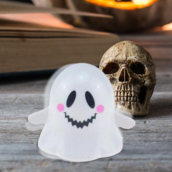 3Pcs Halloween Wind-up Ghost Toy Spooky Cartoon Ghost Walking Toy Toddlers Boys Girls Spring Clockwork Mini White Ghost Toy