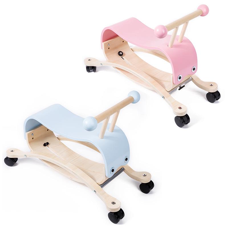 2-in-1 Wooden Rocking Horse & Stroller for Toddlers - Ideal Birthday Gift for Ages 1+
