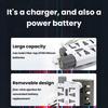 2×21700 Battery Case, 22.5W Fast-charging DIY Power Bank Kit, Supports One-click Battery Replacement