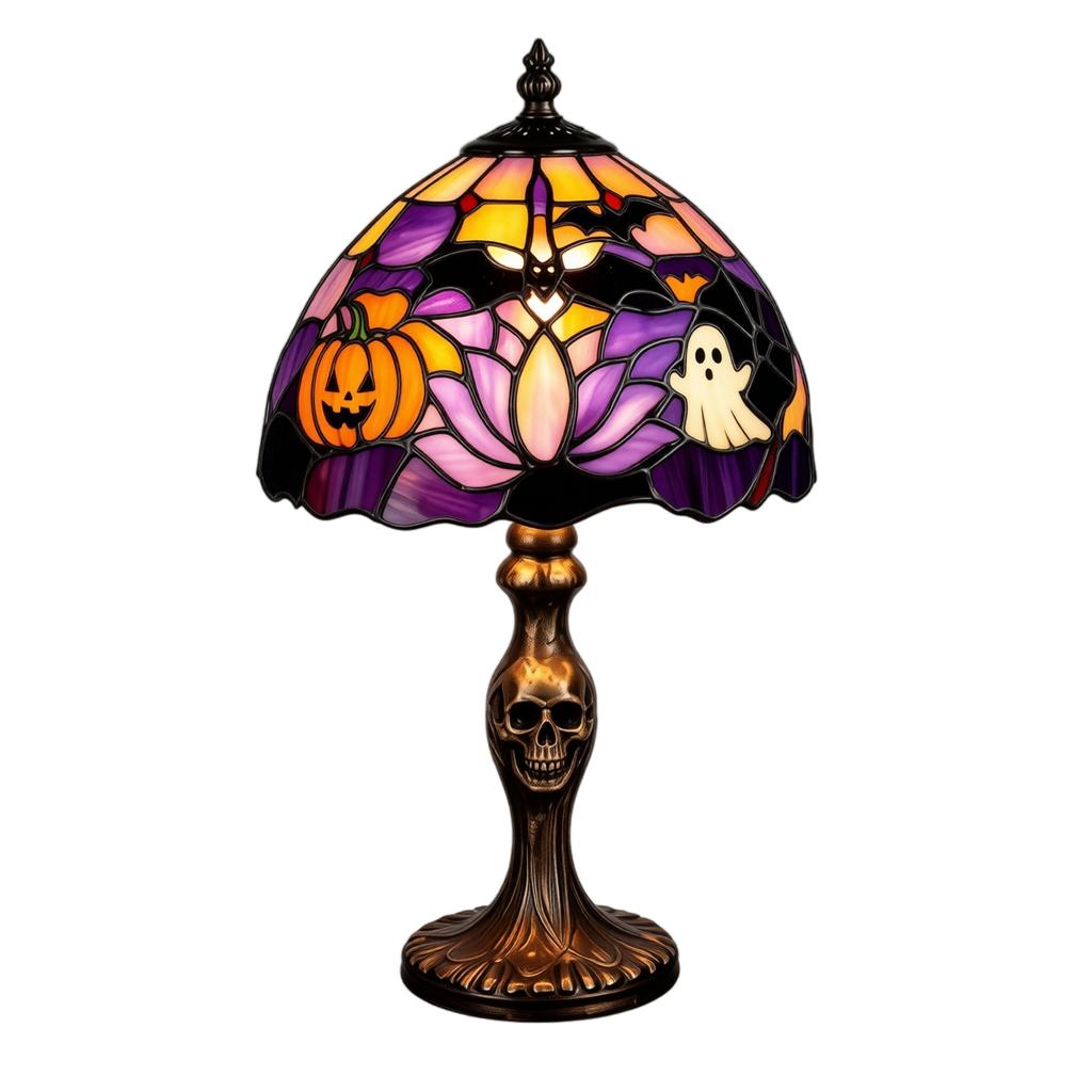 Halloween Pumpkin Glowing Resin Lamp for Home Decor and Night Light