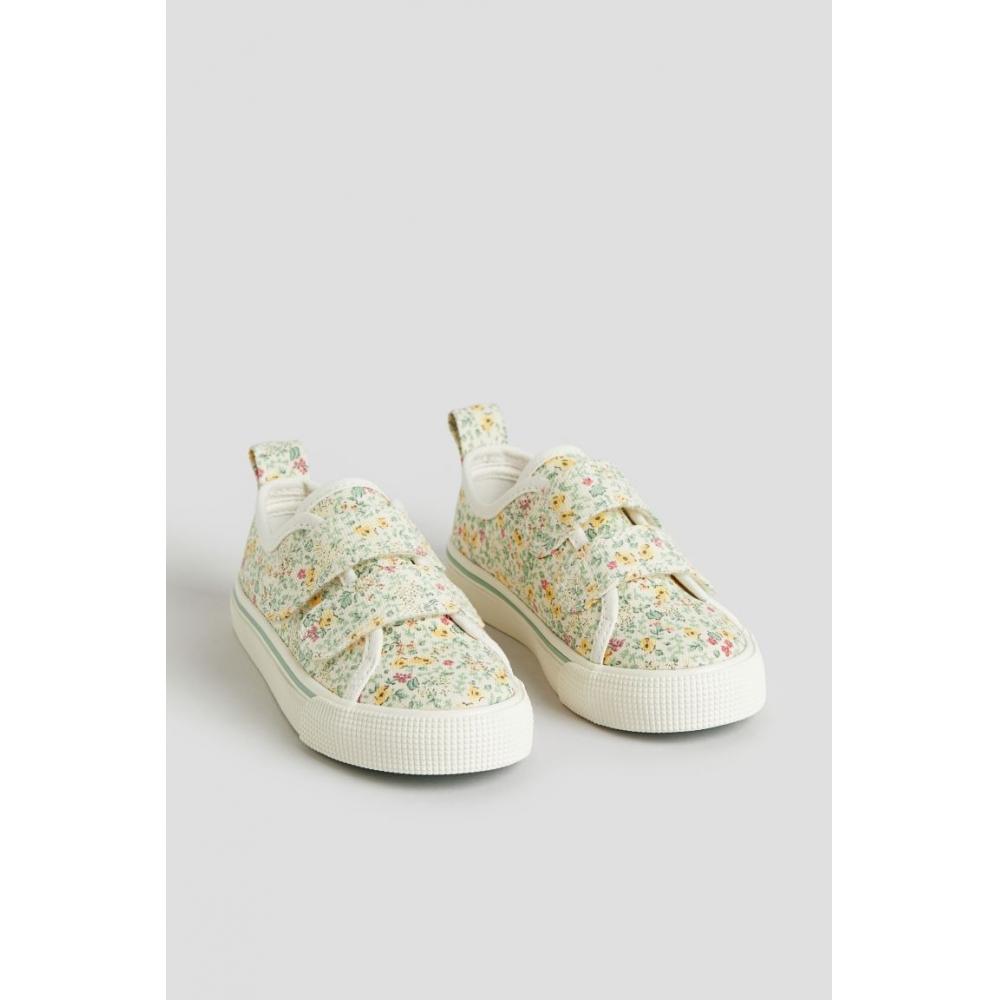 

Холщовые кроссовки HM с цветочным узором Белый цветочный принт
