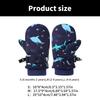 Spritzwasserfeste Fäustlinge Kinderhandschuhe Winddicht Kinder Winter Warm Schneehandschuhe Bedrucktes Walmuster Verdicken Thermofäustlinge