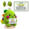 Cute Positive Crochet Animals Emotional Support Crochet Dinosaur Doll Handwoven Mini Animal Positive Gifts