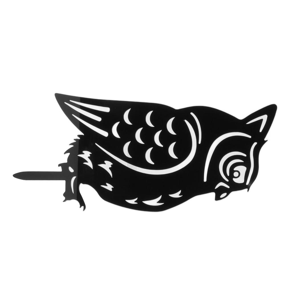 Garten Eule Dekorative Einsteckkarte Außenhof Rasen Eulen Silhouette Acrylstecker