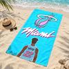 Miami Heat Beach Towel Quick Dry Sand Free Lightweight Beach Towels for Travel Swimming Camping