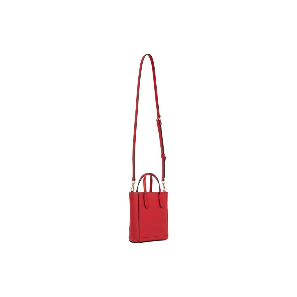 Michael Kors Vincent Logo Print Magnetic Closure Leather Crossbody Shoulder Tote Mini Bag Women Bags Crimson 35F4G2VC0T-2610