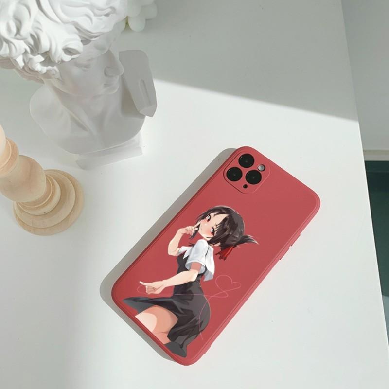 Anime Kaguya Sama Lk Pouzdro na telefon pro iPhone 11 12 13 Pro Max X XR XS Max 6 6S 7 8 Plus SE 2022 Tekuté Čtvercové Barevné Pouzdro na telefon