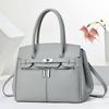 Crossborder Style Pu Large Capacity Shoulder Bag With Double Zipper For Daily Use