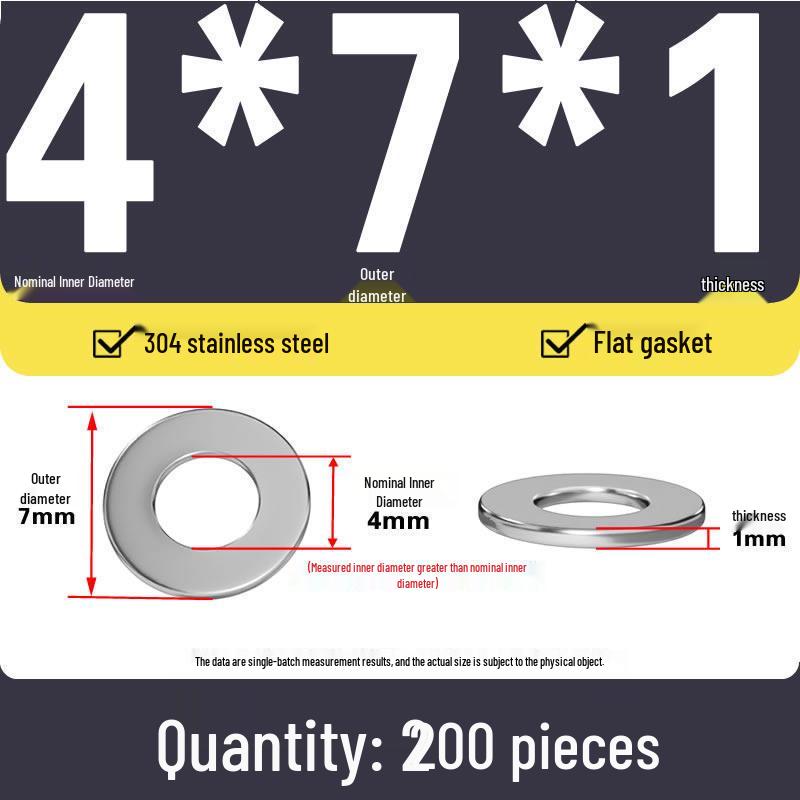 Plochá podložka z nerezové oceli 304 pro nastavení vůle hřídele (0,1/0,2/0,3 mm)