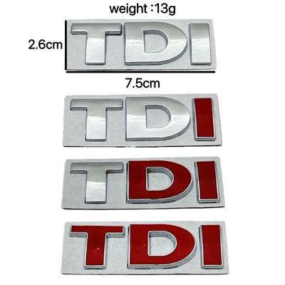 Volkswagen Series Metal TDI Car Stickers: Side, Rear, Grille Emblems & Sport/Displacement Stickers