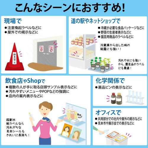KOKUYO Label Stickers Color Laser Color Copy Super Water Resistant Labels 15 Sheets 8 Sides LBP-WS6908