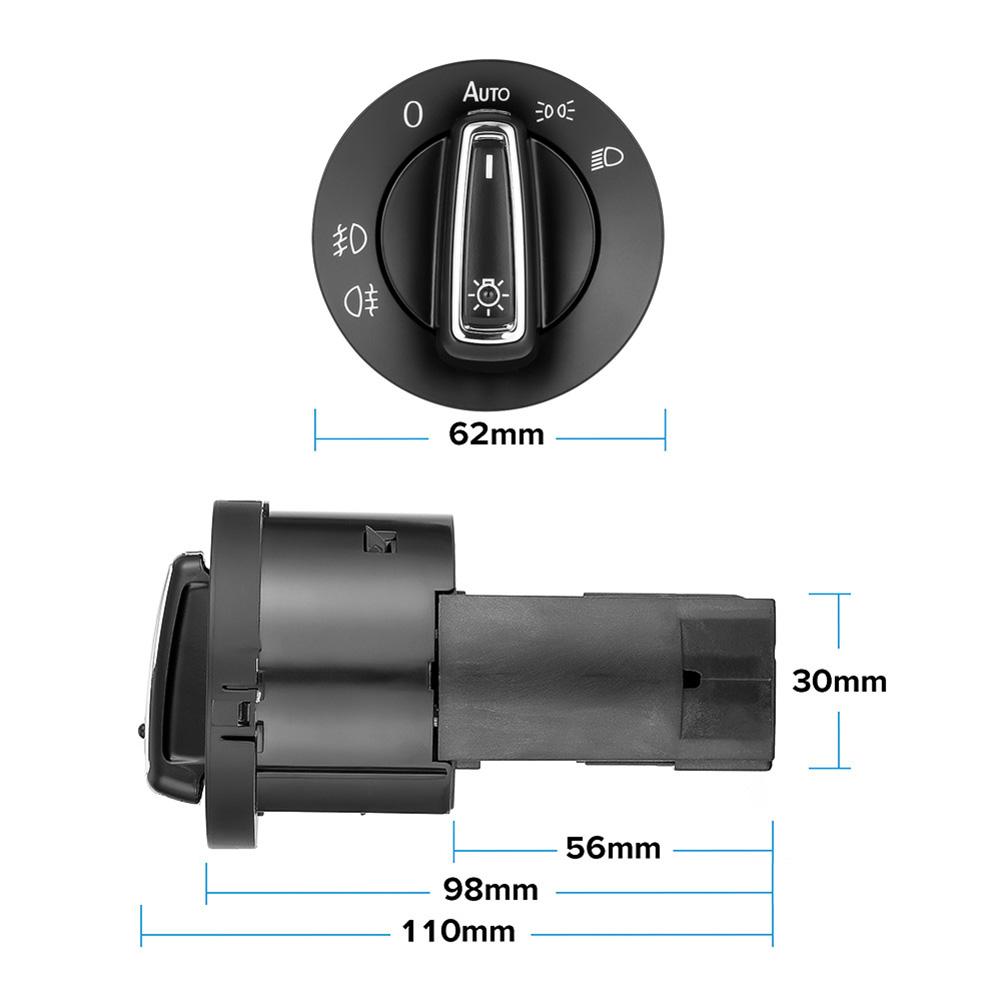 Car Headlight Control Switch Fog Lamp Knob Switch For VW AL Transporter T5 Polo Bora Golf MK4 Lupo Beetle Passat B5 Sharan