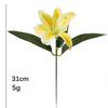 Lily and Baby's Breath Artificial Bouquet - Decorative Faux Flowers Arrangement