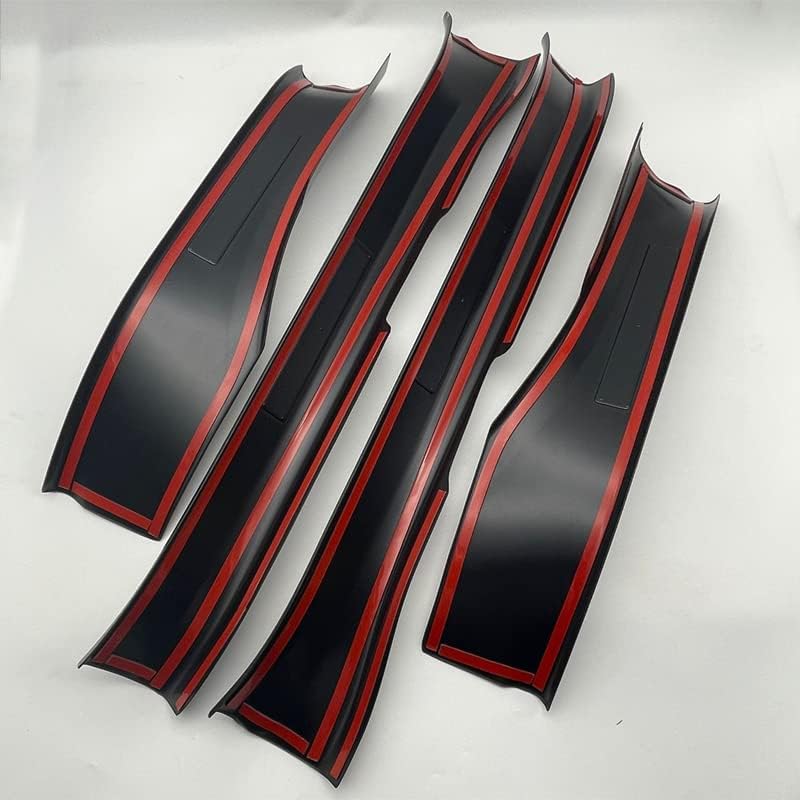 MEKOMEKO Set med tröskelskydd för den nya Toyota Corolla Sida och Steg och Interiör Tillverkade av ABS Lättkompatibla med Corolla Cross 2021 Maj Fiber