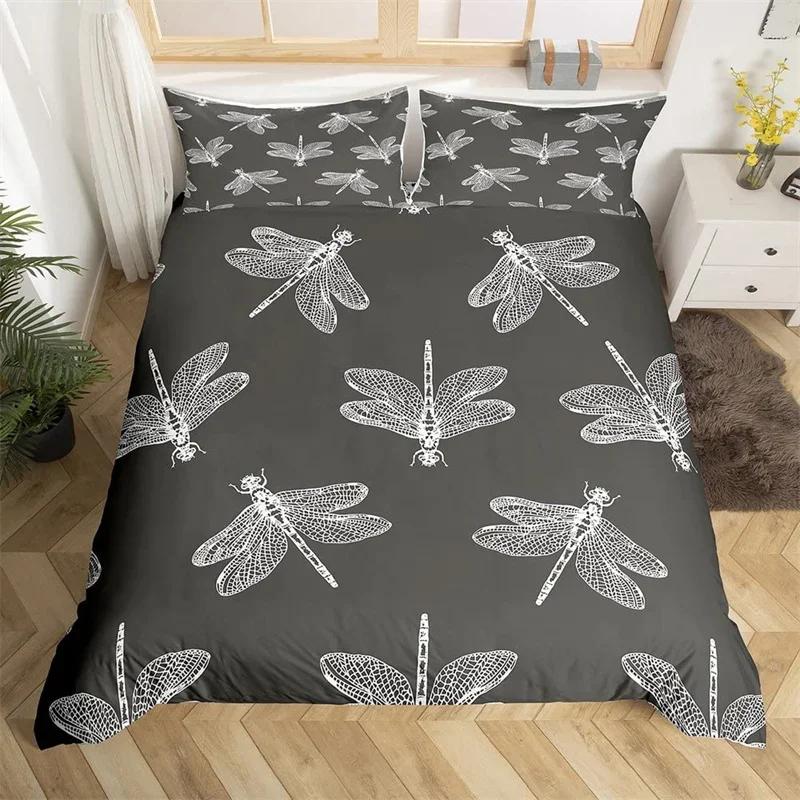 Comforter Dragonfly Single Twin King Girls Dandelion Bedding Set Butterflies Botanical Floral Comforter For Women Room