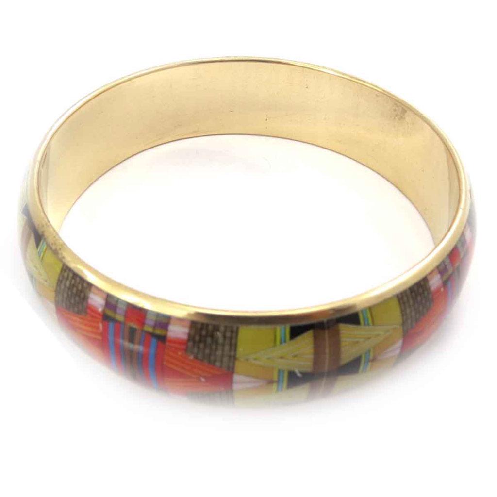 Les Trésors De Lily [J9168] - Orange Green 'Bohemian Rhapsody' Designer Bracelet