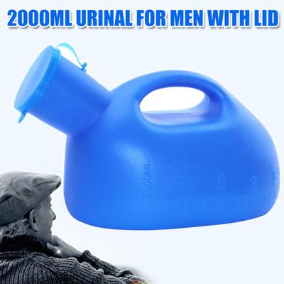 2000ml Tlustý Pánský Urinál s Víkem venkovní Nástroje pro Přežití Přenosná Láhev na Moč pro Muže Cestování Kempování Nemocnice Domácí Použití