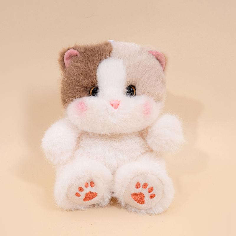 13cm Mini Cute Pet Cat Plush Toy Ragdoll Cat Striped Cat Siamese Kitten Doll Accompanying Animal Doll Kid Birthday Gift