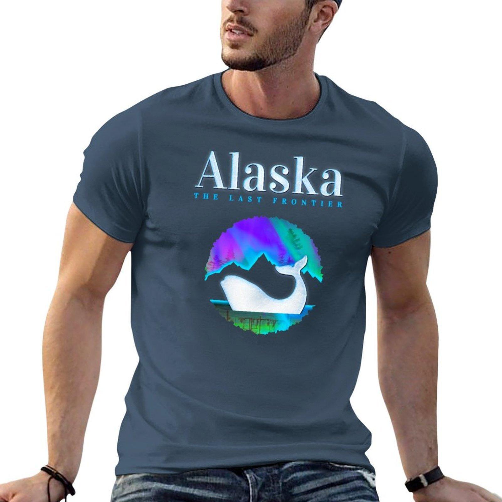 Alaska Orca Whale Alaska Northern Lights Tshirt T Shirt Unisex Luxury Funny T Shirts Cotton Tshirt S