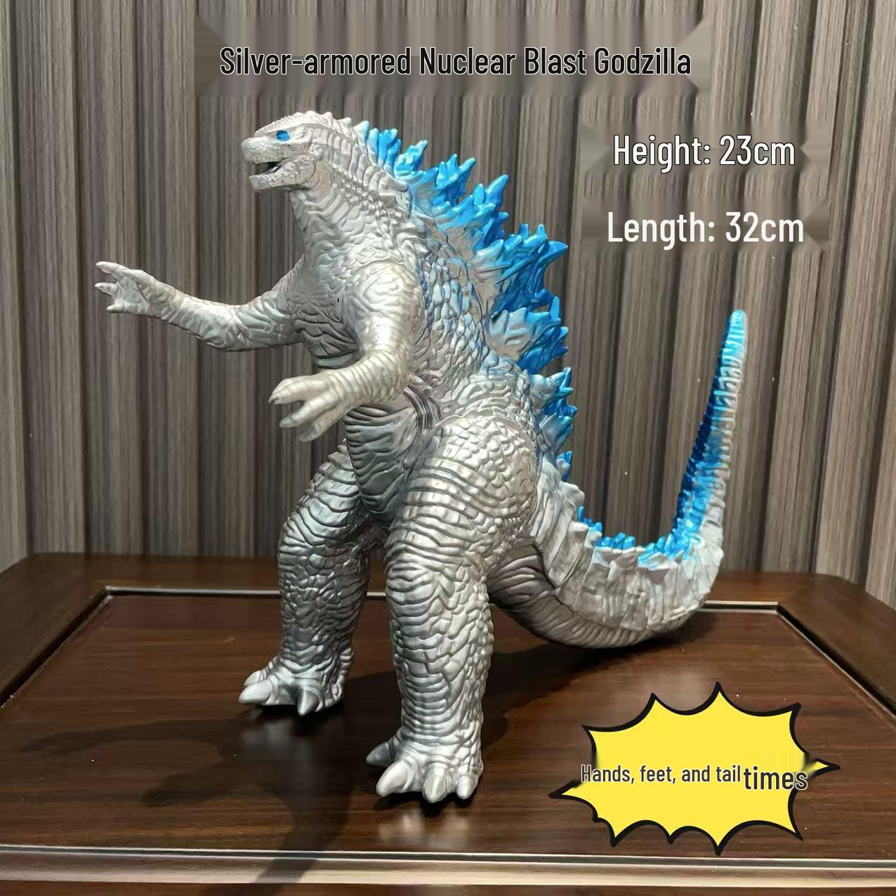 Большая Годзилла Король Монстров Мягкая Резиновая Подвижная Игрушка для Детей