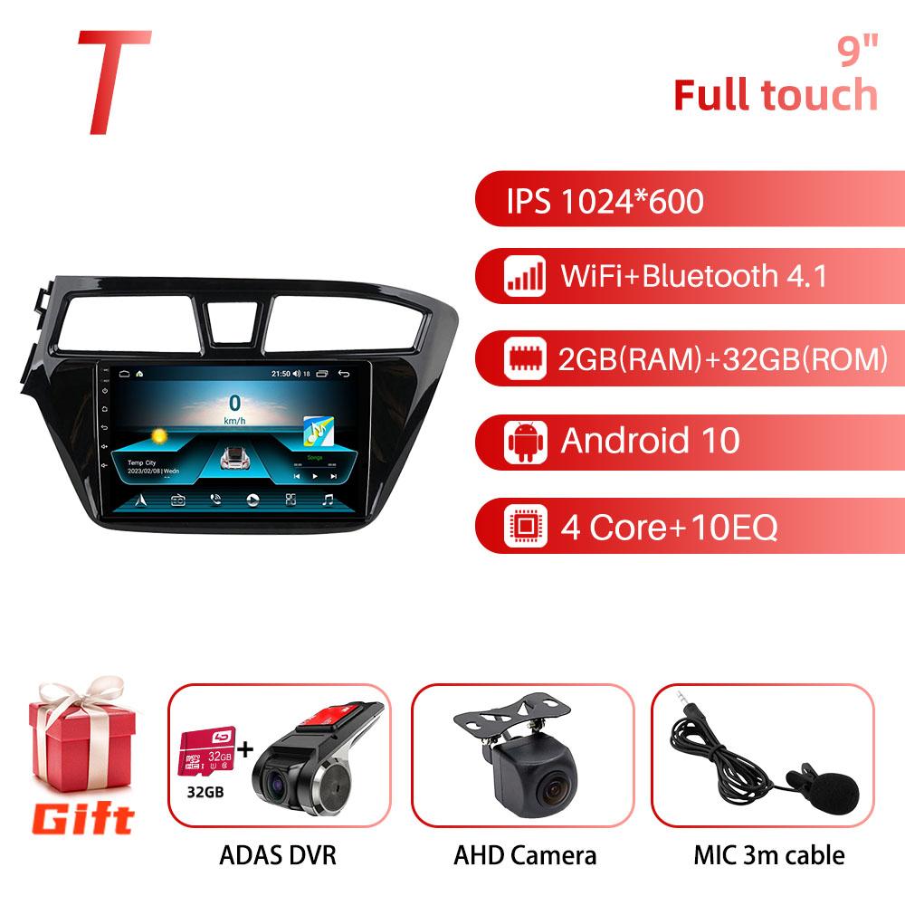 2 Din Android Car Radio Stereo for Hyundai I20 2014 - 2017 Left Hand Multimedia Player WIFI Navigation Autoradio GPS Head Unit