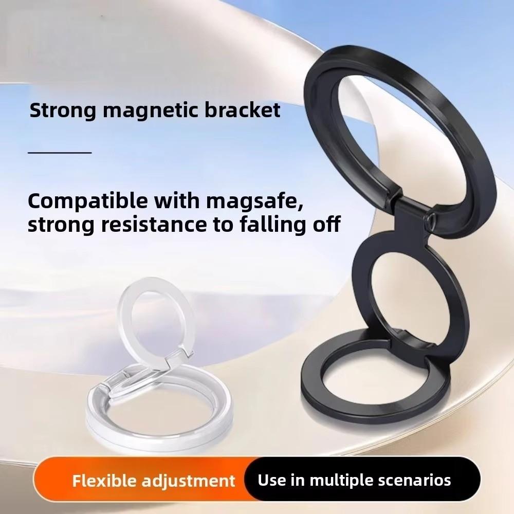 Foldable Magnetic Phone Ring Holder Double Sided Magnetic Mobile Phone Ring Stand  Cellphone