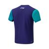 Li-Ning Tischtennis Serie Rundhals Color Block Diamantdruck Schnelltrocknend Kurzarm T-Shirt Unisex Oberteile Blau AAYU033-2