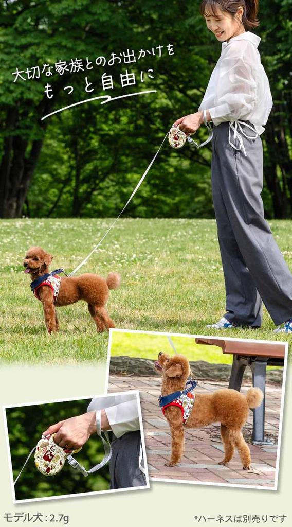 Pet Paradise Dog Lead 3m Snoopy Retractable Retractable Lead Pair Pattern [Small Dog] 408-34001