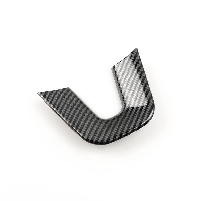 ABS Carbon Fiber Texture For Dodge Challenger Durango Charger 2015- Jeep 4pcs Car Interior Steering Wheel Panel Cover Trim