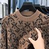 Maglione da Uomo a Girocollo in Lana Lavorato a Maglia Lusso Raffinato Lnlaid Ispessito Maglione Lusso Moda Morbido per il Lavoro Abbigliamento Maschile Top
