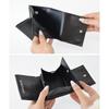 [SecretDoor] black trifold wallet ladies mini wallet small wallet woman trifold wallet Mitsuori wallet mini cute compact folding wallet Life easy to