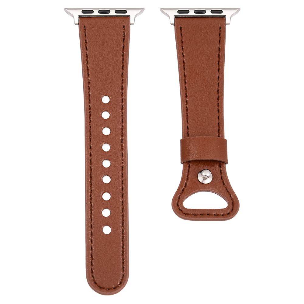 

For Apple Watch 10 46mm/Ultra 2/Ultra 49mm/9 8 7 45mm/SE (2023) SE (2022) SE 6 5 4 44mm/3 2 1 42mm Wrist Strap Brown