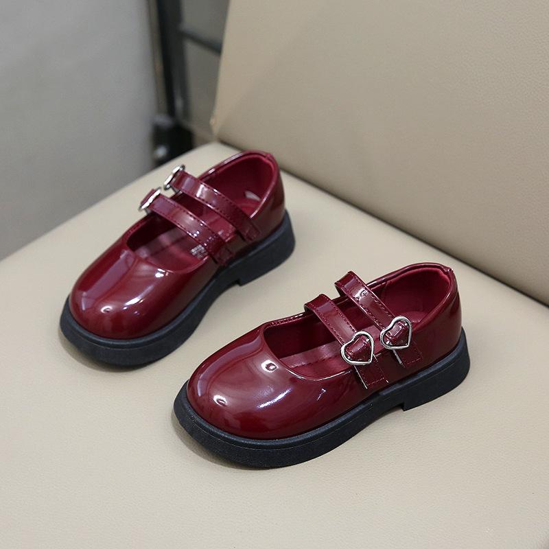 

Весенне-осенние новые туфли для девочек, удобная мягкая подошва, для выступлений, модные повседневные кожаные туфли 35 красный