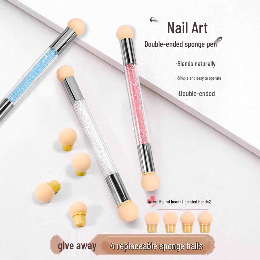 

Nail Art Dual-Head Sponge Gradient & Dotting Blush Brush Tool
