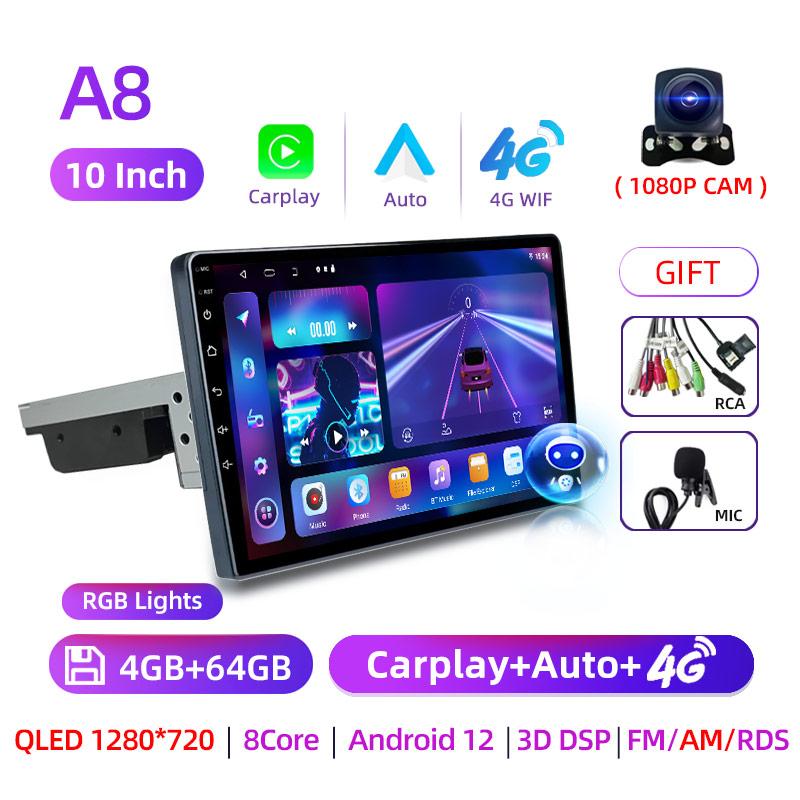 7'' 10'' 8Core Android 11 1Din Car Multimedia CarPlay 5G Universal Navigation GPS 1 DIN Headunit Auto Radio Audio Stereo dvd