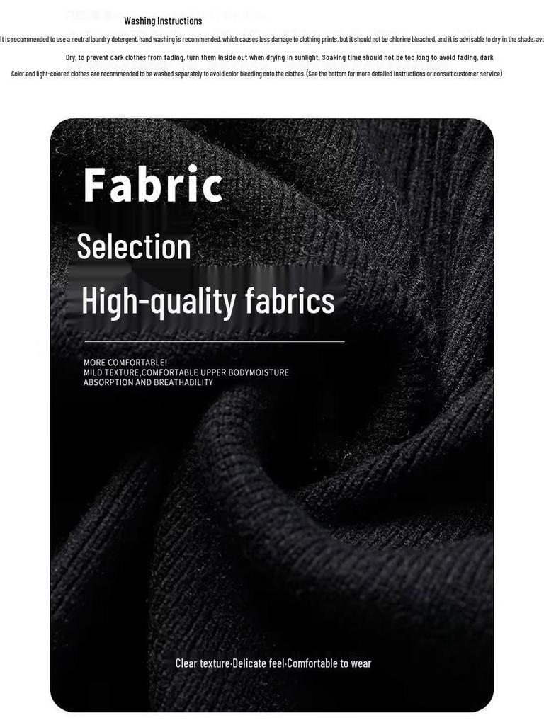 Men's Korean Style Double Zipper Knit Cardigan - Autumn/Winter Long Sleeve Casual Stand Collar Sweater