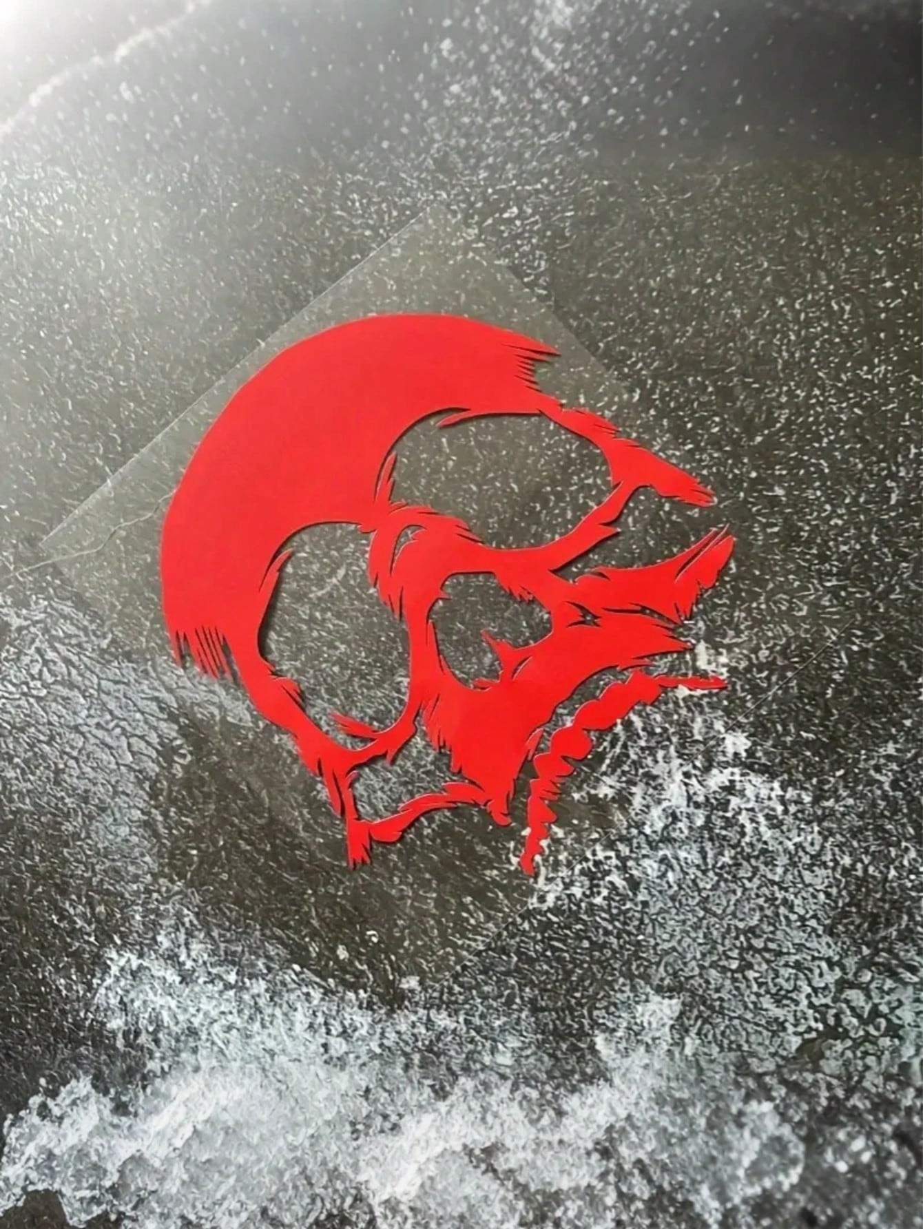 

1Pc Evil Skull Sticker - Universal Waterproof Decal for Car, Laptop, Fuel Tank Cap, Truck & Rear Window красный