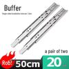 Stainless Steel Soft-Close Drawer Slides: Three-Section, Self-Opening, Silent Runners