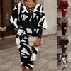 Women's Fashion Fall Winter Long Sleeve V-Neck Casual Dresses