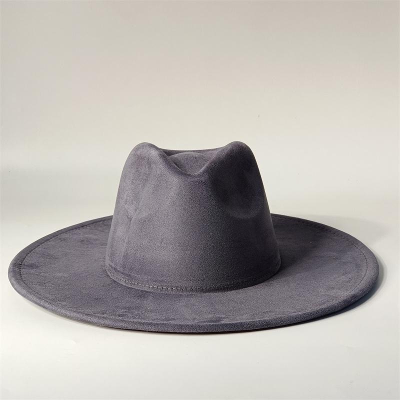 Cappelli Fedora Rancher in Camoscio Vegano Cappelli Vuoti per Burning Cuore Multicolore a Forma di Cappello 9.5cm Ala Unisex Cappello Jazz Cappello da Chiesa