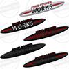 Metallo Per John Cooper Works Mini Cooper S JCW R56 R57 Countryman Clubman Paceman Adesivo Griglia Emblema Badge Carrozzeria Posteriore Bagagliaio Auto