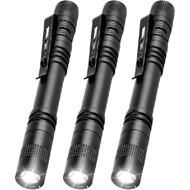 Red LED Pen Flashlights, Mini, Waterproof Pocket Flashlight with Clip, Small Red Light Flashlights for Work,Astronomy, Aviation, Night Observation (3