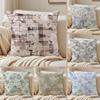 Retro Floral Classical Elegant Pattern Anti-dustmite Pillowcase Invisible Zipper Silky Short Plush Sofa Cushion Cover