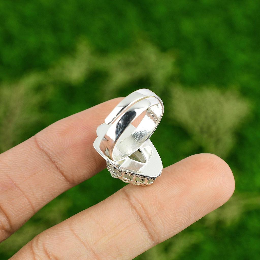 925 Sterling Silver Pear Natural Moonstone Bezel New Stackable Anniversary Ring