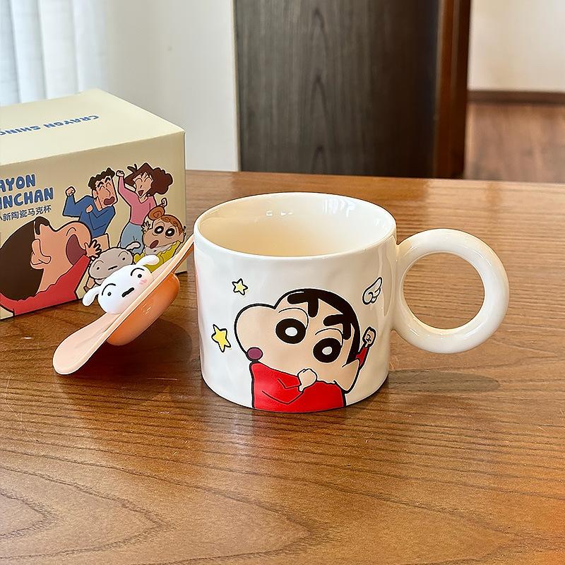 Керамическая питьевая чашка для дома с крышкой кружка высокая ценность парная кружка милая офисная кружка для питья 360ML