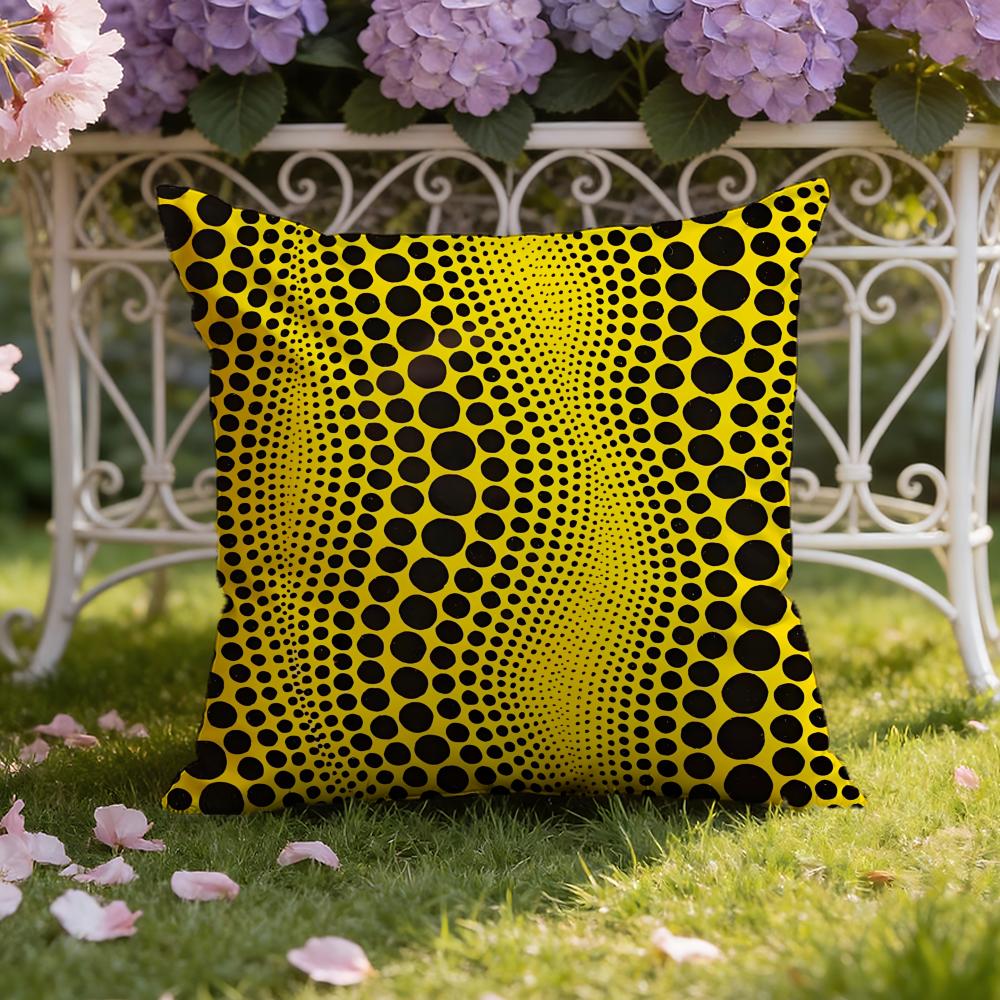 Y-Yayoi K-Kusama Abstract Art Pumpkin Cushion Cover Home & Car Dual-Scene Pillow Cover: Reversible for Premium Comfort