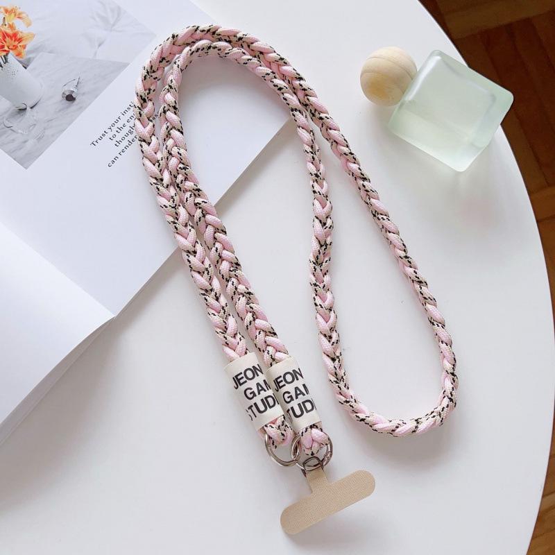 Crossbody Phone Lanyard: Three-Strand Braided Rope, Anti-Lost & Anti-Theft, Sturdy Climbing Rope Shoulder Strap for Outdoors.