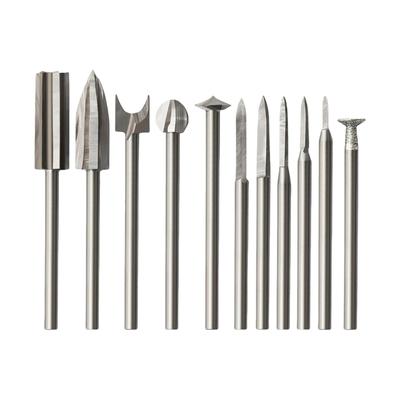 Professional Stainless Steel Wood Carving Engraving Drill Bit Kit 1mm To 10mm 11 Pieces Rotary Tool Projects Accessories